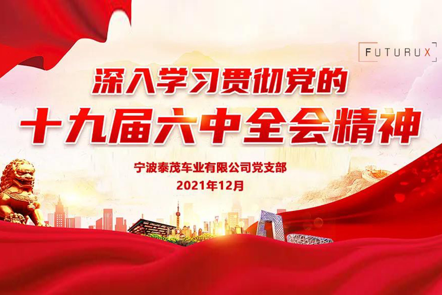 泰茂车业公司党支部专题学习党的十九届六中全会会议精神